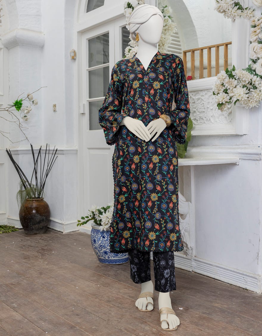 Multicolor Lawn Printed Unstitched 2 Piece Dress | Jjls-S-Jw2-24-2004
