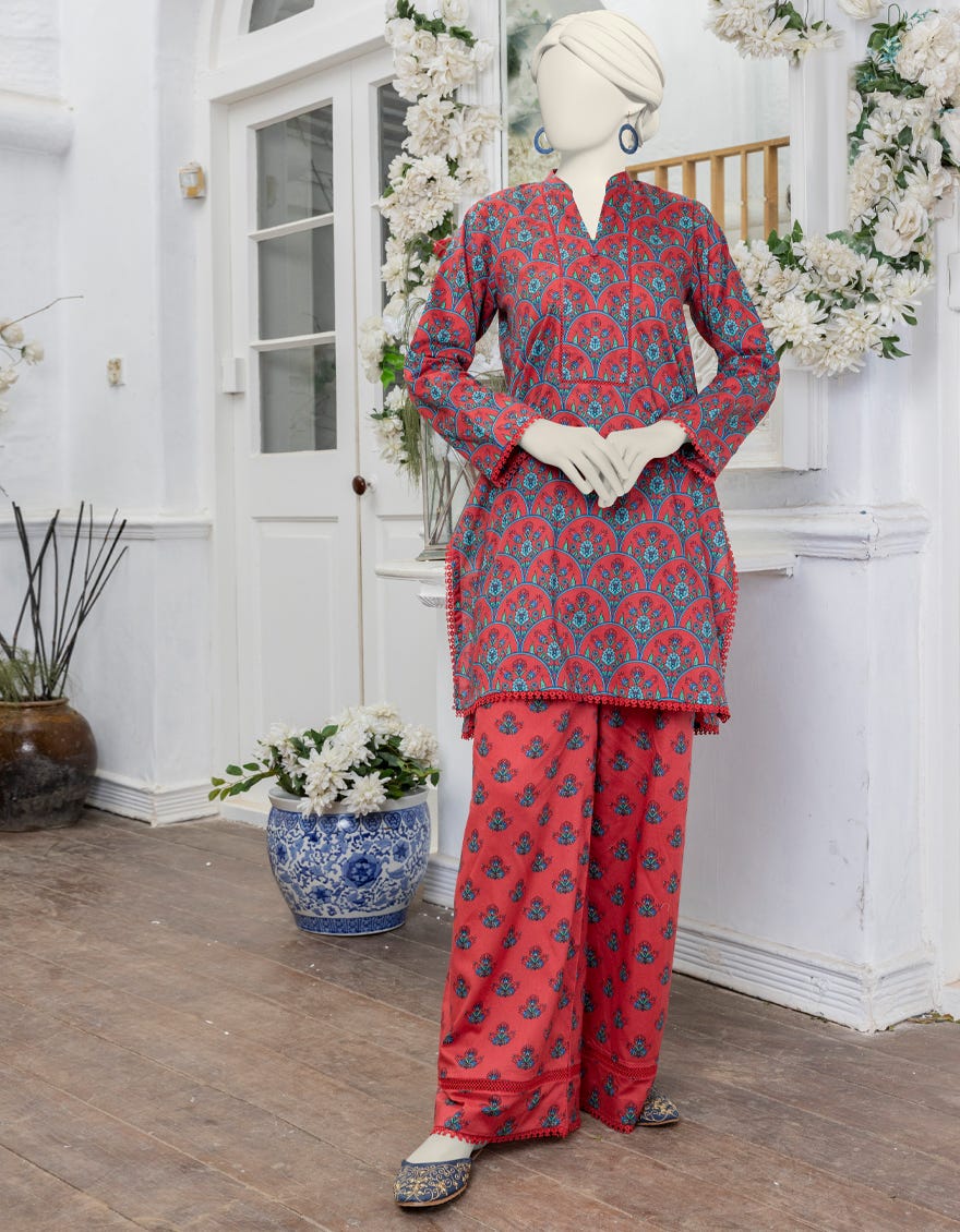 Multicolor Lawn Printed Unstitched 2 Piece Dress | Jjls-S-Jw2-24-2007