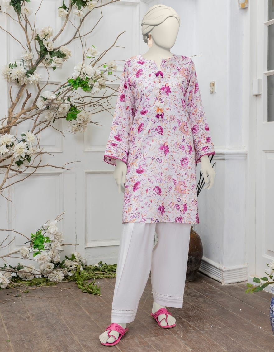 MULTICOLOR LAWN PRINTED UNSTITCHED 2PC | JJLS-S-JW2-24-2014