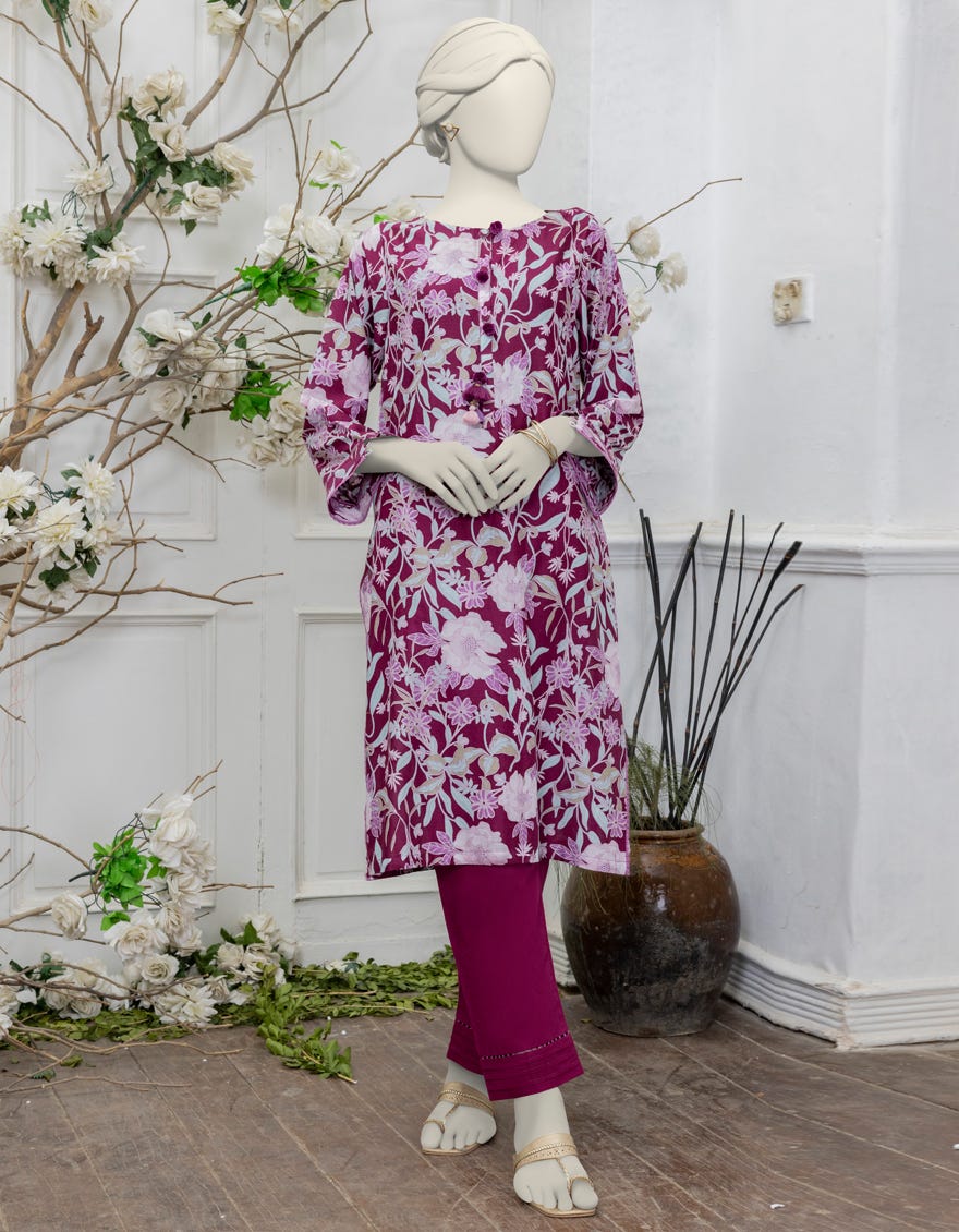 Multicolor Lawn Printed Unstitched 2 Piece Dress | Jjls-S-Jw2-24-2015