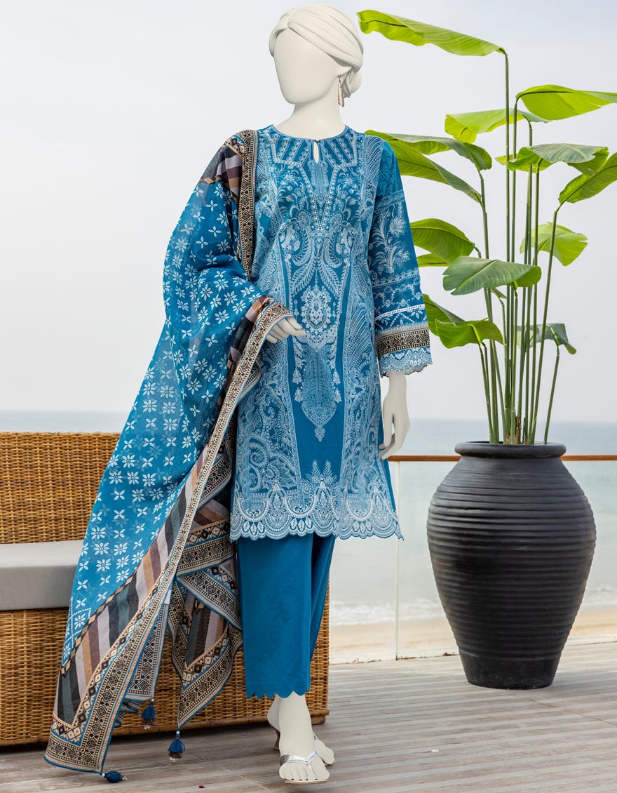 Blue Lawn Unstitched 3 Piece Dress | Jlawn-S-24-202