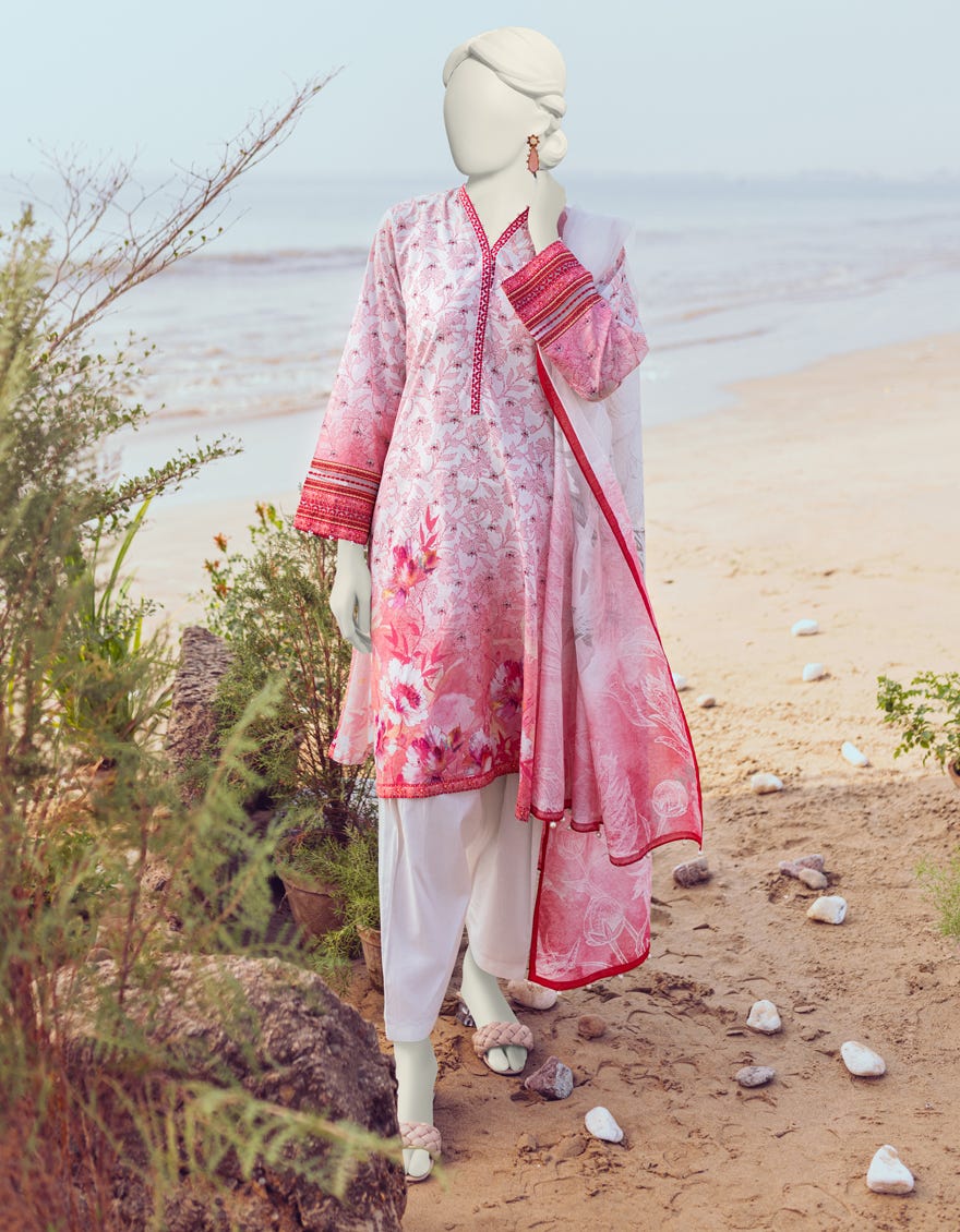 Red Lawn Unstitched 3 Piece Dress | Jlawn-S-24-206