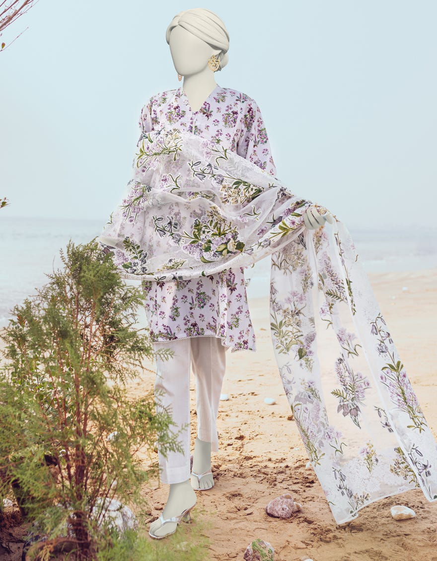 Multicolor Lawn Unstitched 3 Piece Dress | Jlawn-S-24-210
