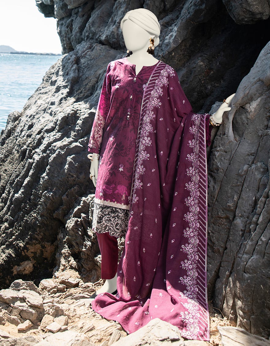 Magenta Lawn Unstitched 3 Piece Dress | Jlawn-S-24-214