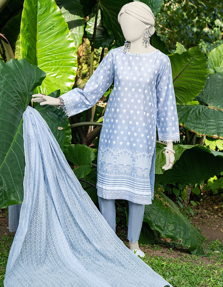 Light Grey Lawn Unstitched 3 Piece Dress | Jlawn-S-24-215