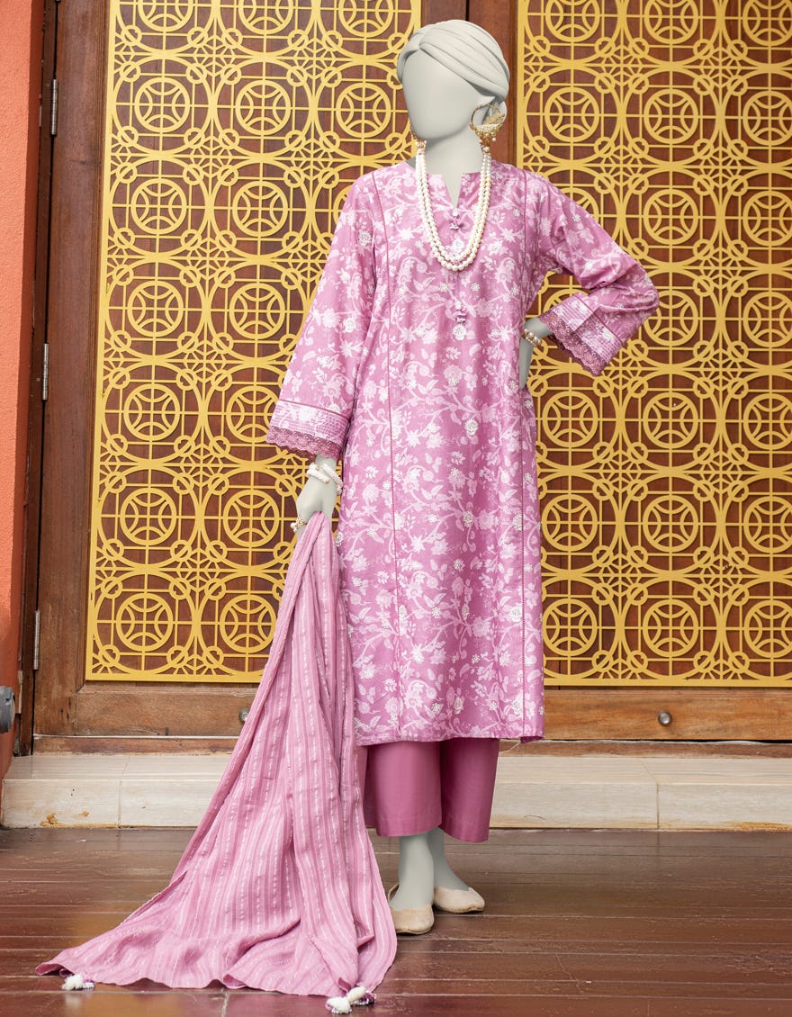Pink Lawn Unstitched 3 Piece Dress | Jlawn-S-24-220