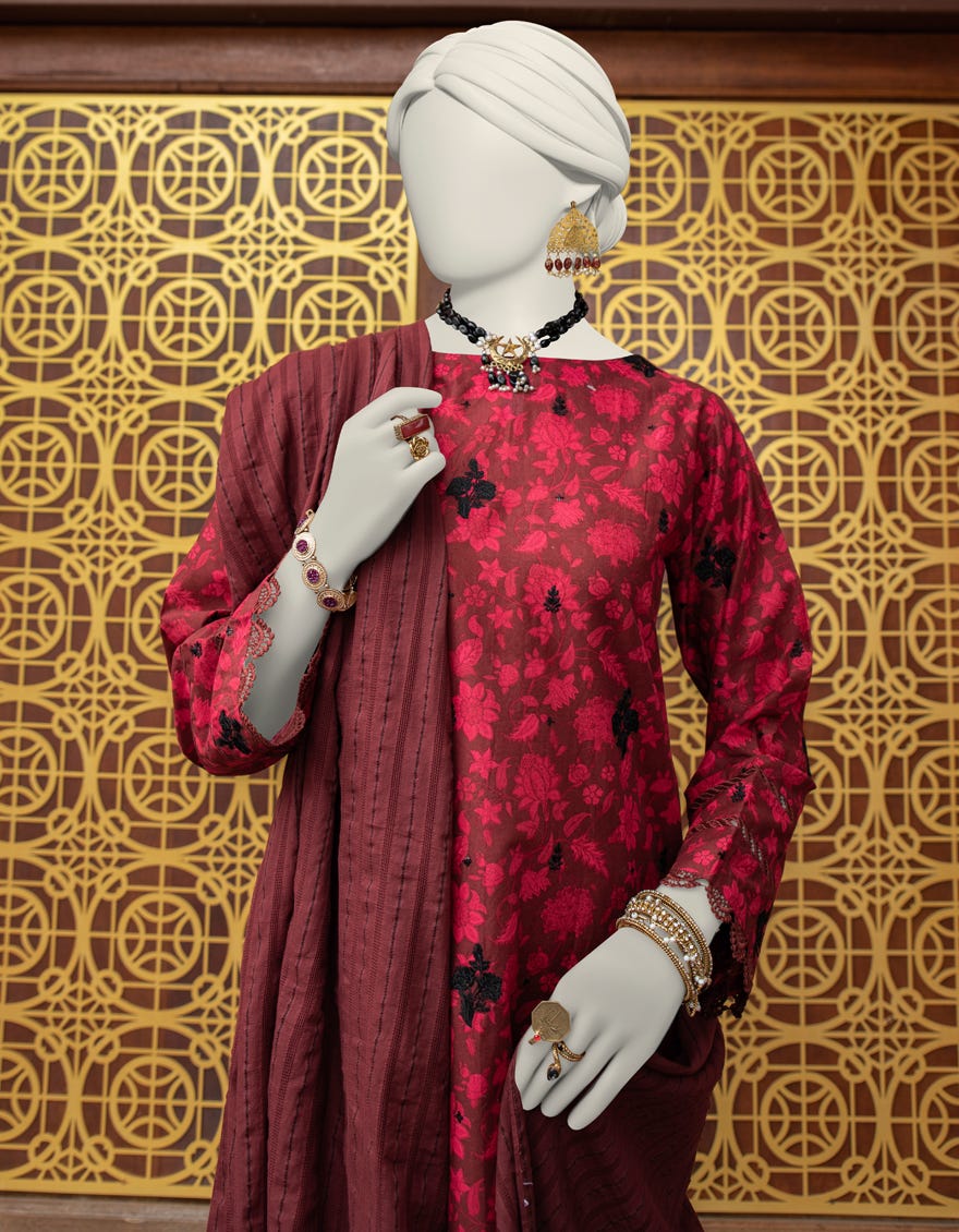Brown Lawn Unstitched 3 Piece Dress | Jlawn-S-24-222
