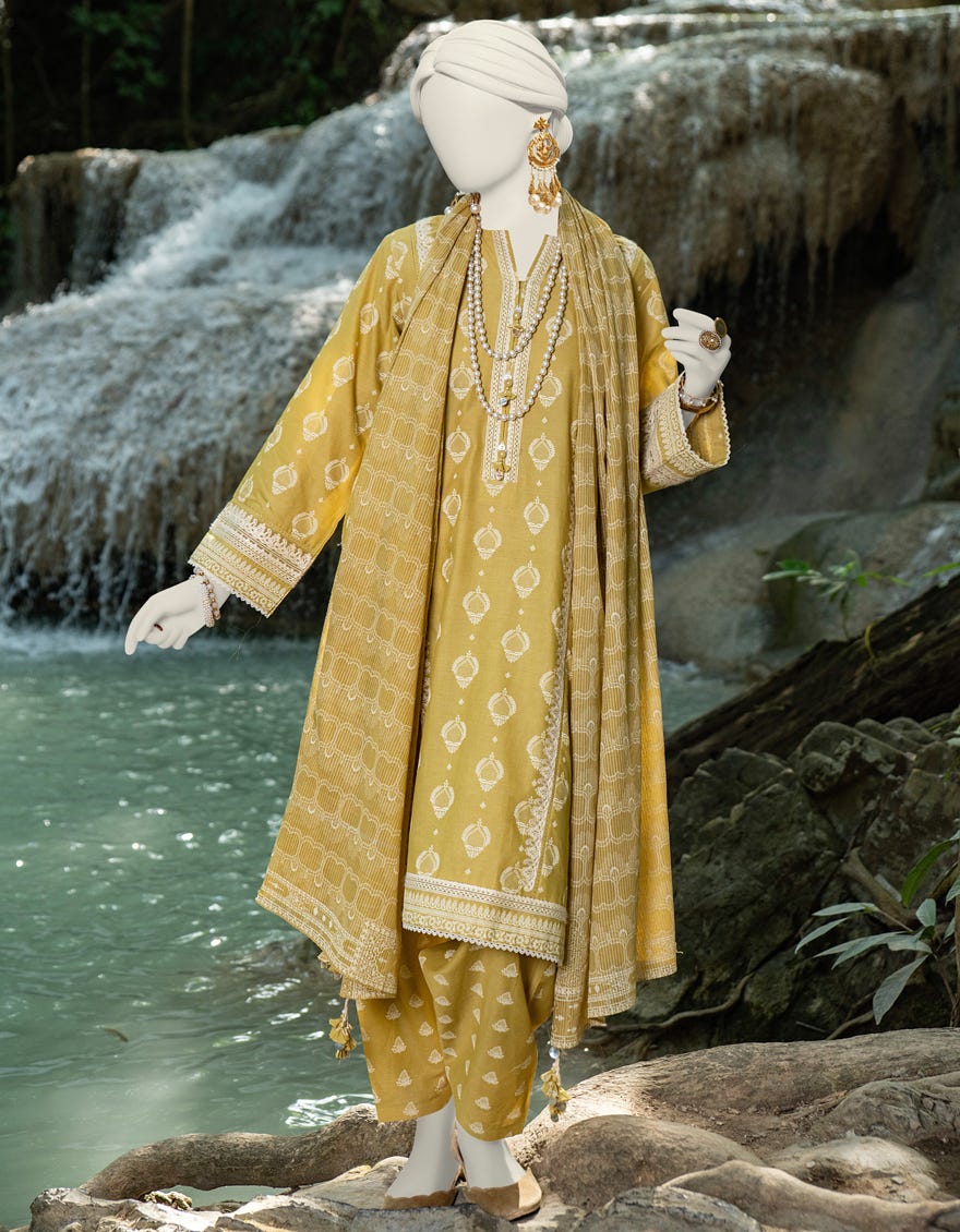 Green Lawn Unstitched 3 Piece Dress | Jlawn-S-24-227