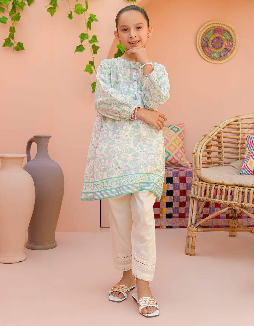 White Lawn Kurti | Jglk-S-24-2521