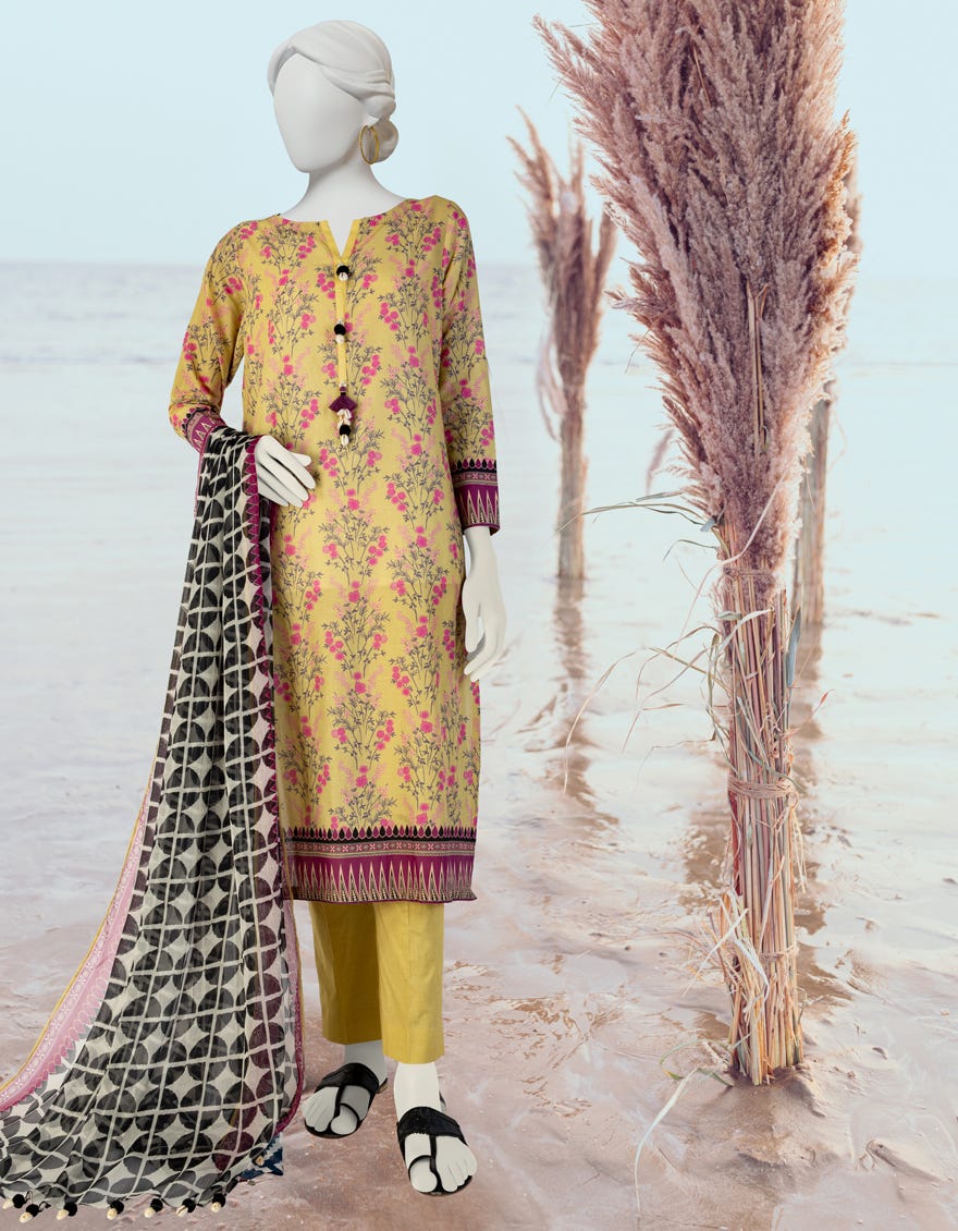 Multicolor Lawn Unstitched 3 Piece Dress | Jlawn-S-24-266