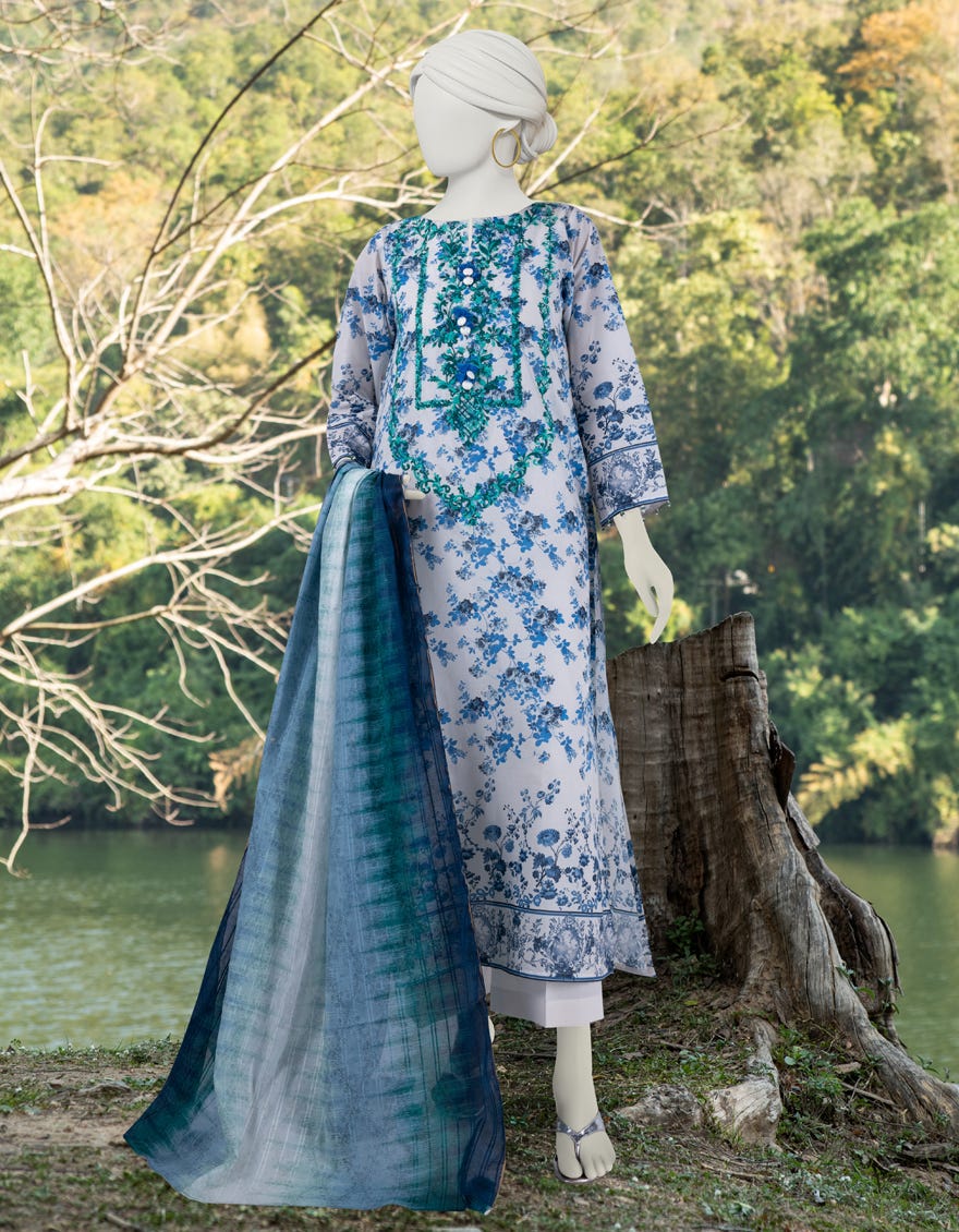 Blue Lawn Unstitched 3 Piece Dress | Jlawn-S-24-267