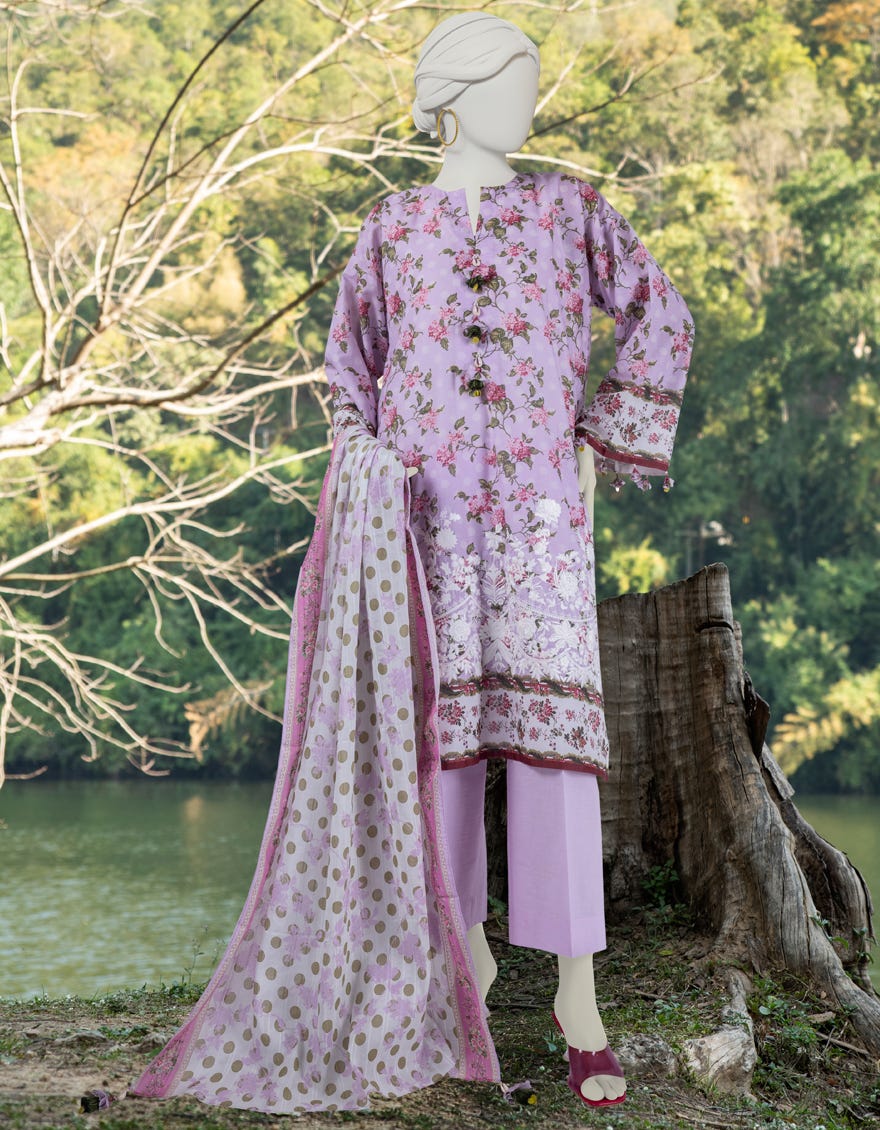 Pink Lawn Unstitched 3 Piece Dress | Jlawn-S-24-269