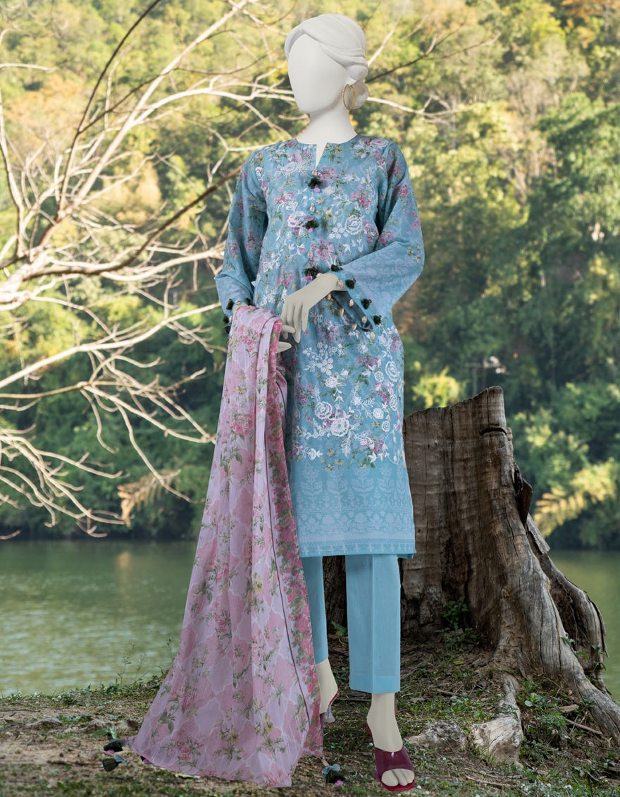 Blue Lawn Unstitched 3 Piece Dress | Jlawn-S-24-270