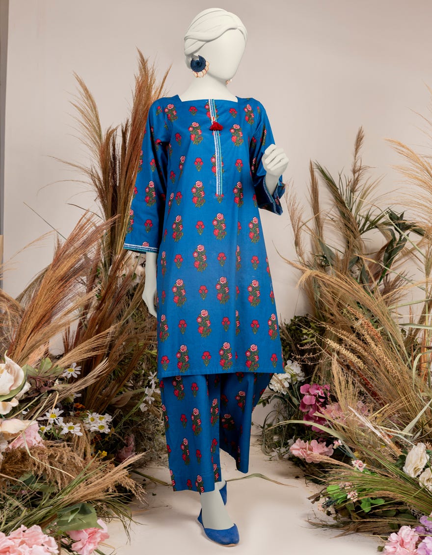 Blue Liminal Printed Women's Kurti | Jjlk-S-Jpws-24-3004