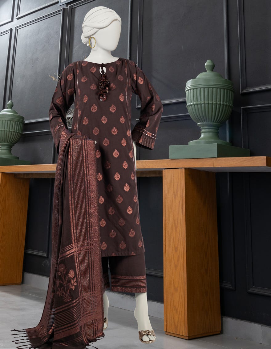 Multicolor Jacquard Unstitched 3 Piece Dress | Jlawn-S-24-303