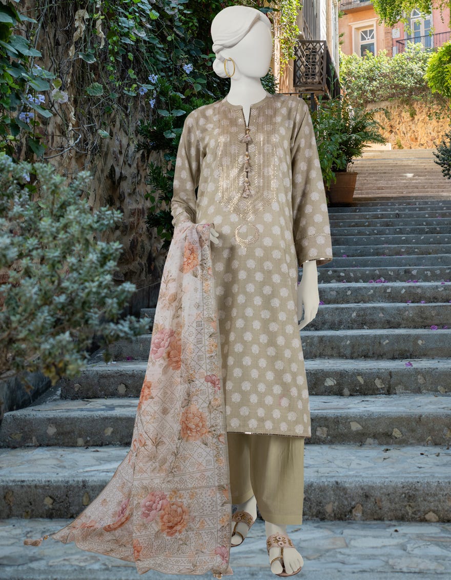 Multicolor Lawn Unstitched 3 Piece Dress | Jlawn-S-24-308