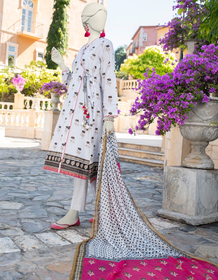 OFF WHITE LAWN UNSTITCHED 3PC | JLAWN-S-24-316 BAHARAIN A-2