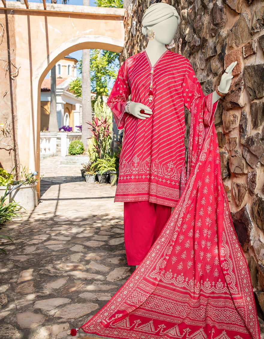 Coral Lawn Unstitched 3 Piece Dress | Jlawn-S-24-330 Baharain B-8
