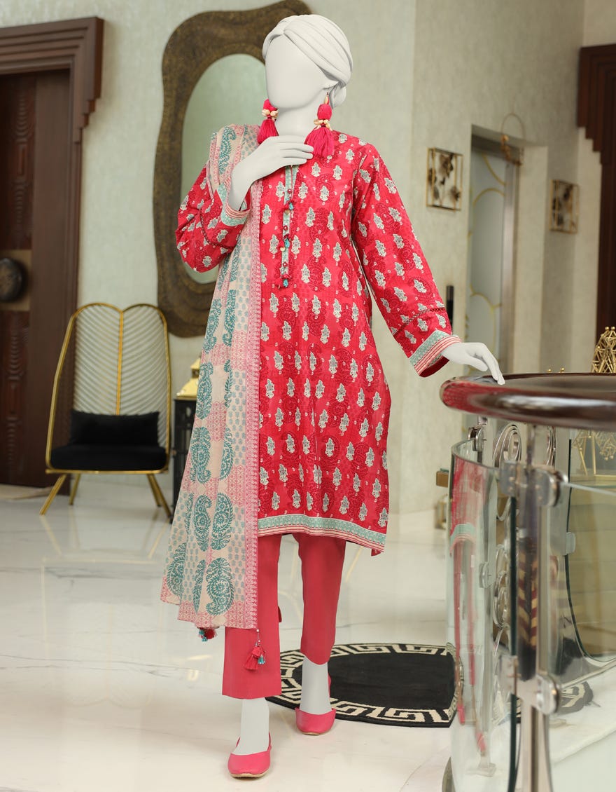 Multicolor Lawn Unstitched 3 Piece Dress | Jlawn-S-24-335 Amber-1