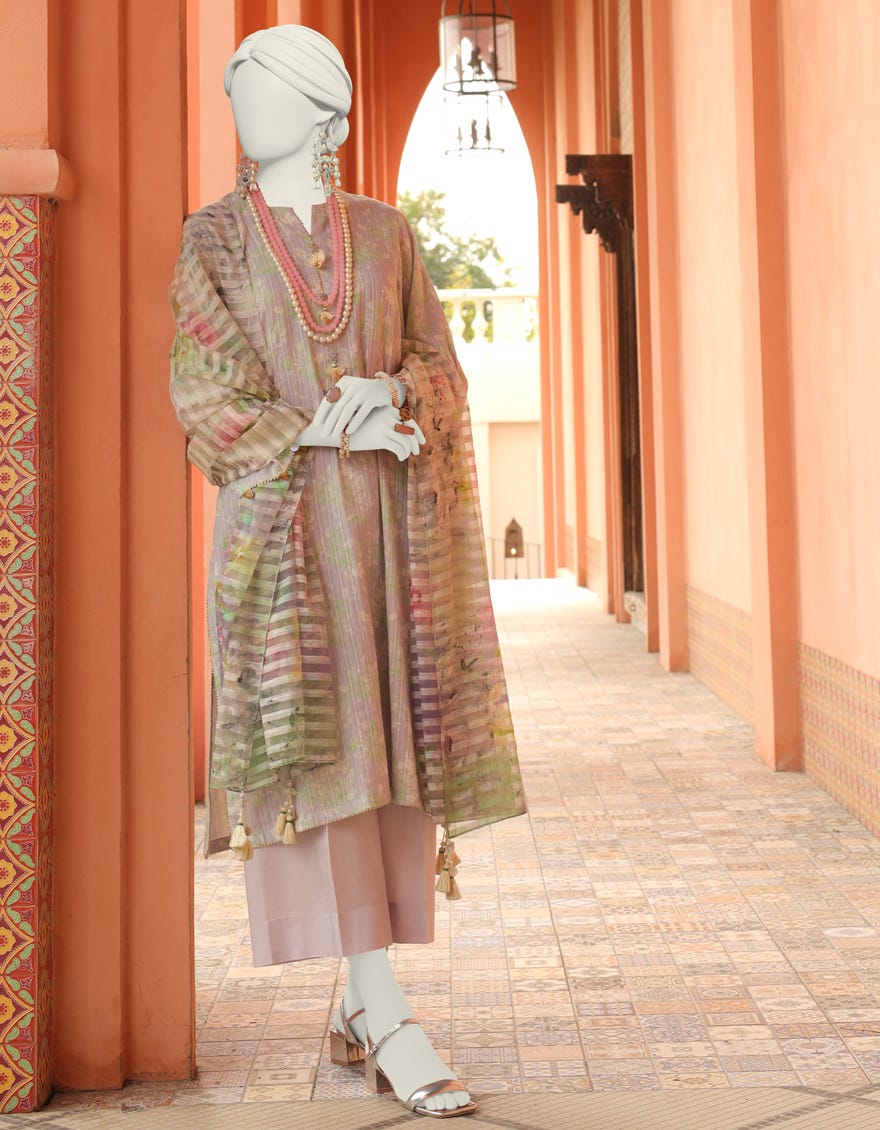 Lilac Doria Unstitched 3 Piece Dress | Jlawn-S-24-352 Tehzeeb-6