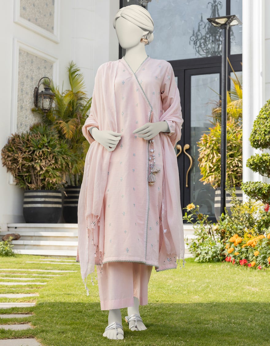 Pink Cambric Unstitched 3 Piece Dress | Jlawn-S-24-372 Khilat-02