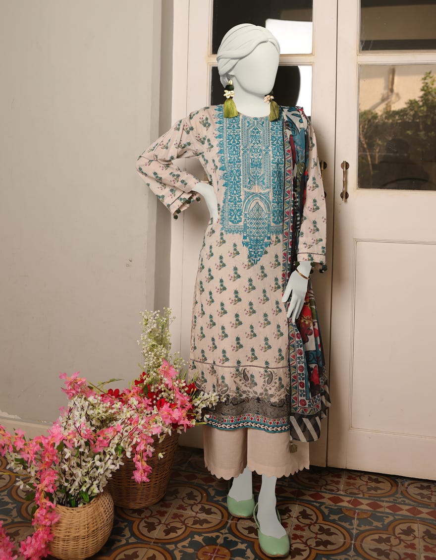 Multicolor Lawn Stitched 3 Piece | Jlawn-S-24-379