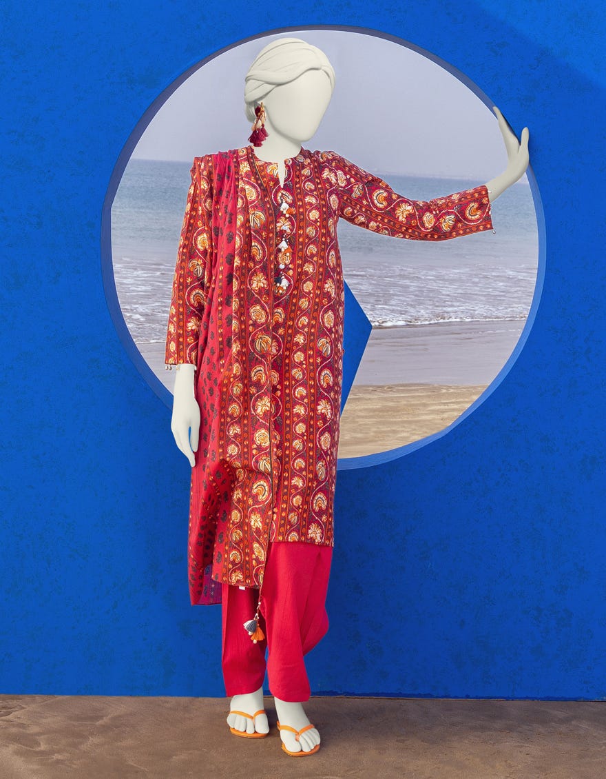 Multicolor Lawn Unstitched 3 Piece Dress | Jlawn-S-24-380