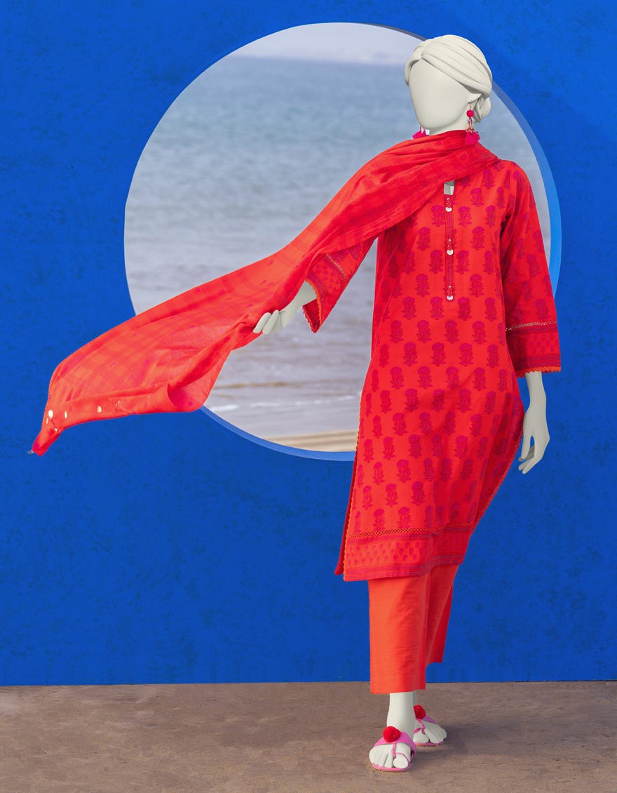 Multicolor Lawn Unstitched 3 Piece Dress | Jlawn-S-24-382