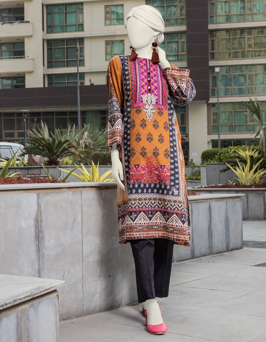 Brown Textured Women's Kurti | Jjlk-S-Jss-24-403