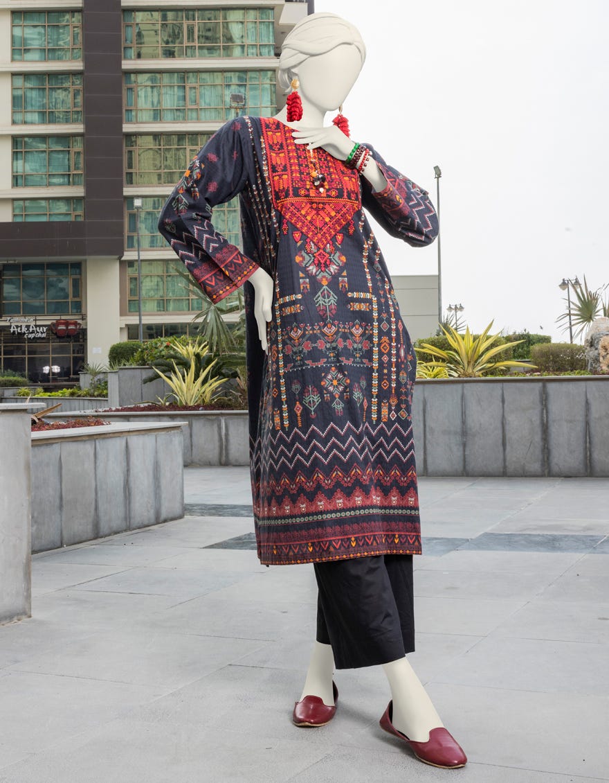 Black Textured Women's Kurti | Jjlk-S-Jss-24-404