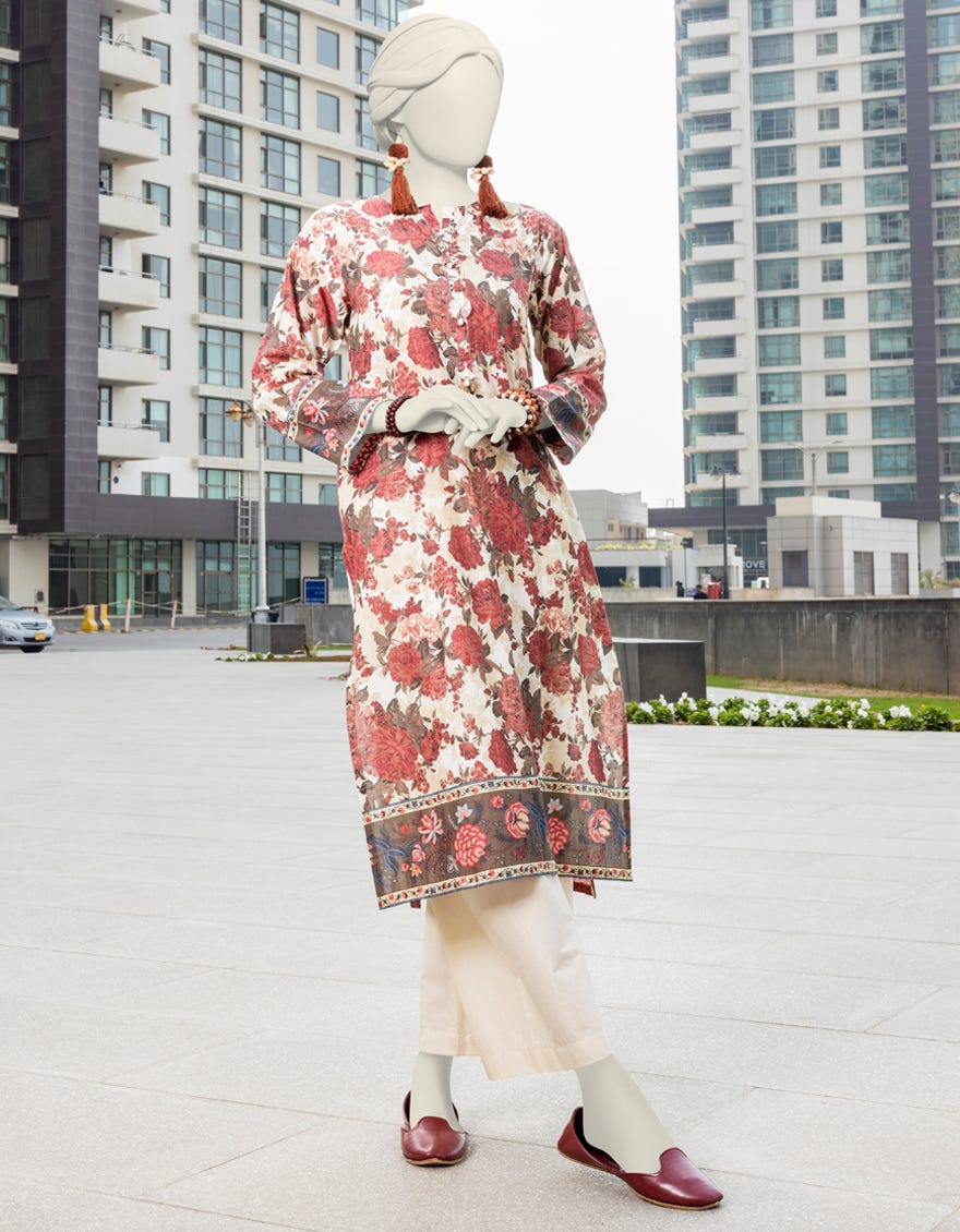 Multicolor Cambric Women's Kurti | Jjlk-S-Jss-24-409