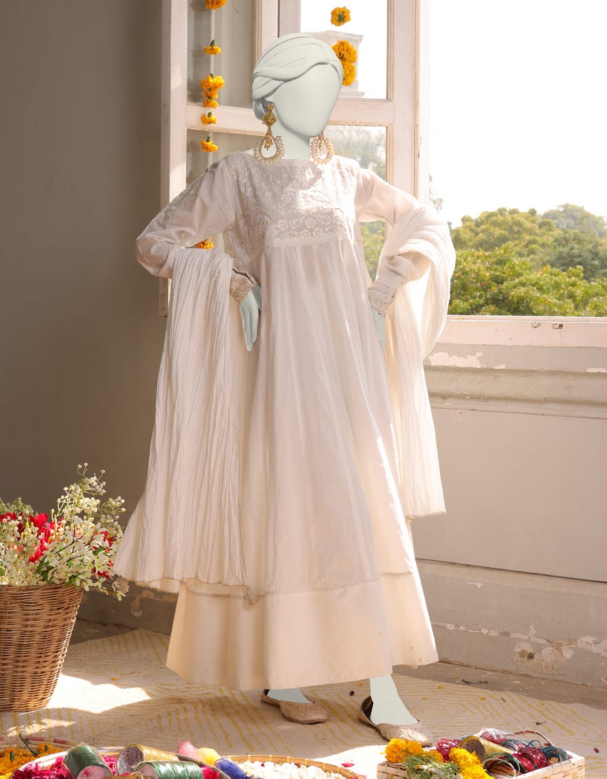 White Lawn Stitched 3 Piece | Jlawn-S-24-411