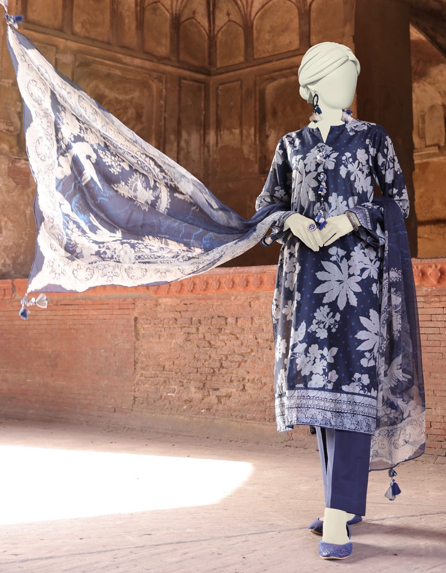 Multicolor Lawn Unstitched 3 Piece Dress | Jlawn-S-24-451