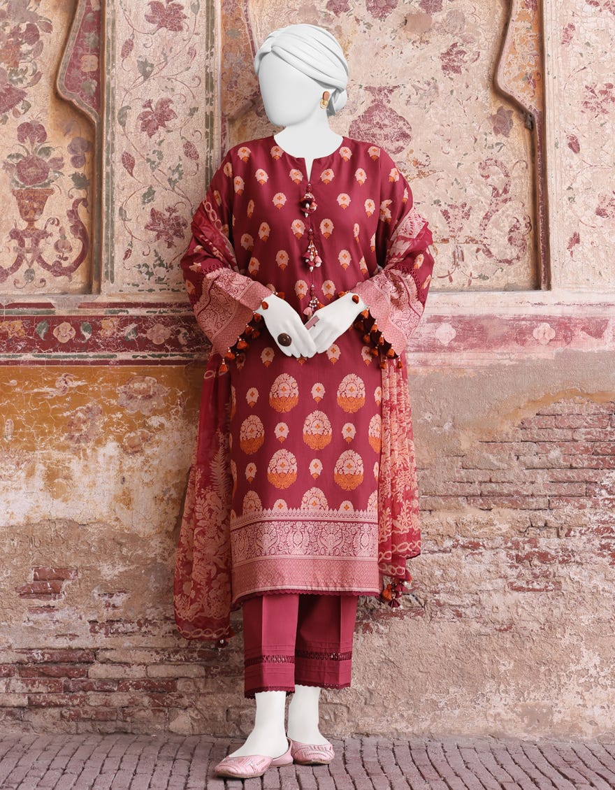 Multicolor Lawn Unstitched 3 Piece Dress | Jlawn-S-24-454