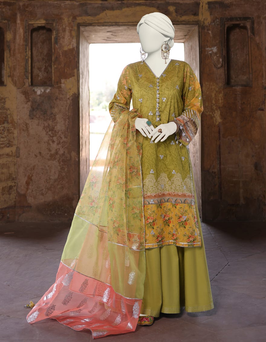 Multicolor Lawn Unstitched 3 Piece Dress | Jlawn-S-24-457
