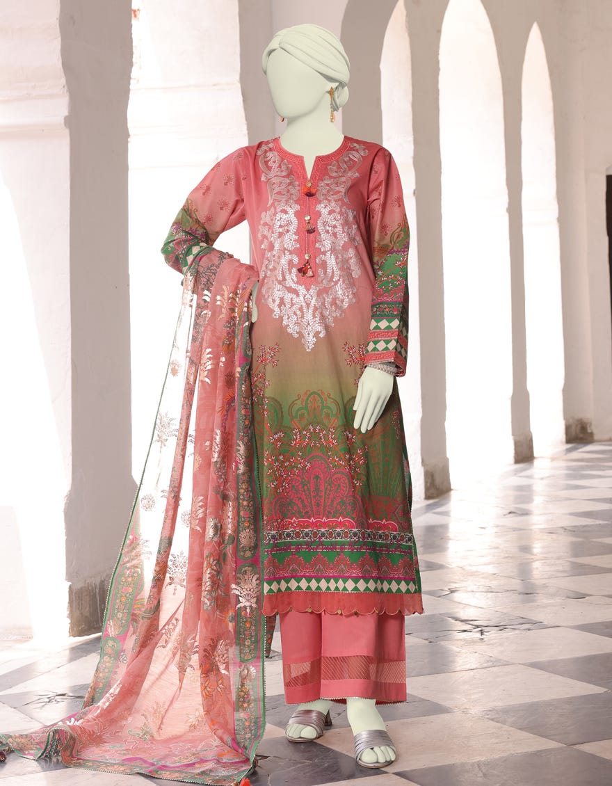 Multicolor Lawn Unstitched 3 Piece Dress | Jlawn-S-24-461