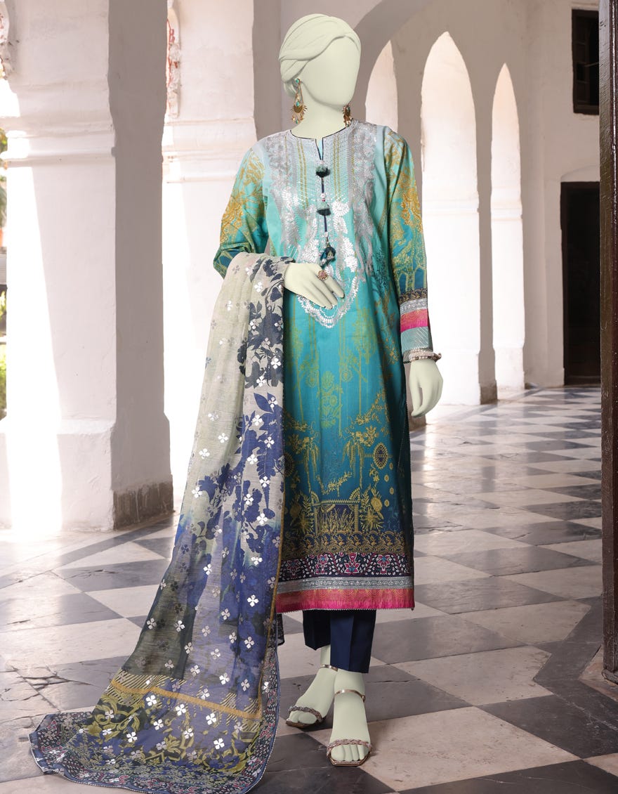 Multicolor Lawn Unstitched 3 Piece Dress | Jlawn-S-24-462