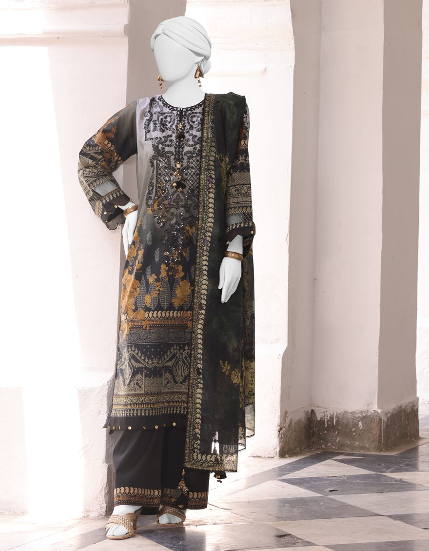 Multicolor Lawn Unstitched 3 Piece Dress | Jlawn-S-24-464