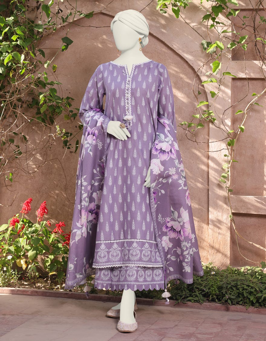 Lilac Lawn Unstitched 3 Piece Dress | Jlawn-S-24-466