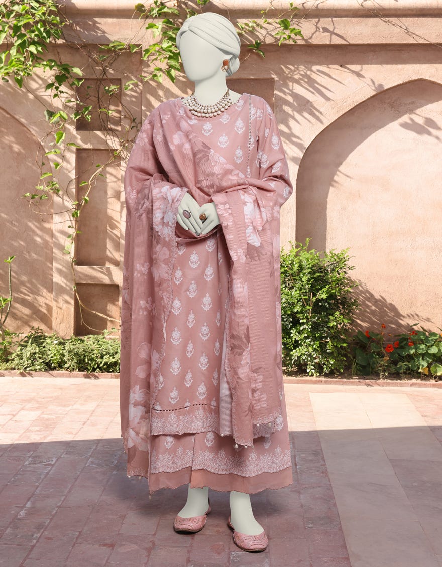 Peach Lawn Unstitched 3 Piece Dress | Jlawn-S-24-467