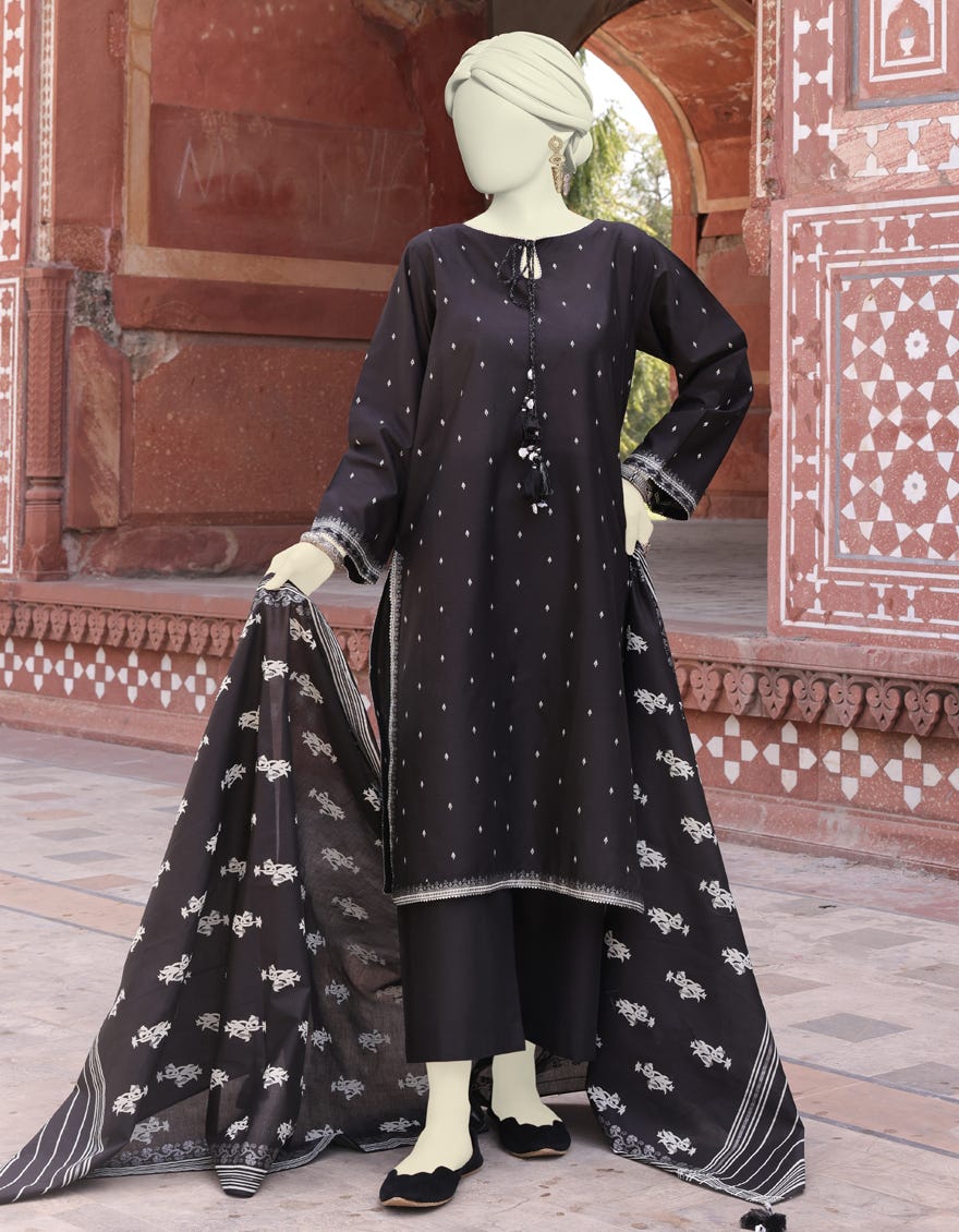 Black Lawn Unstitched 3 Piece Dress | Jlawn-S-24-479