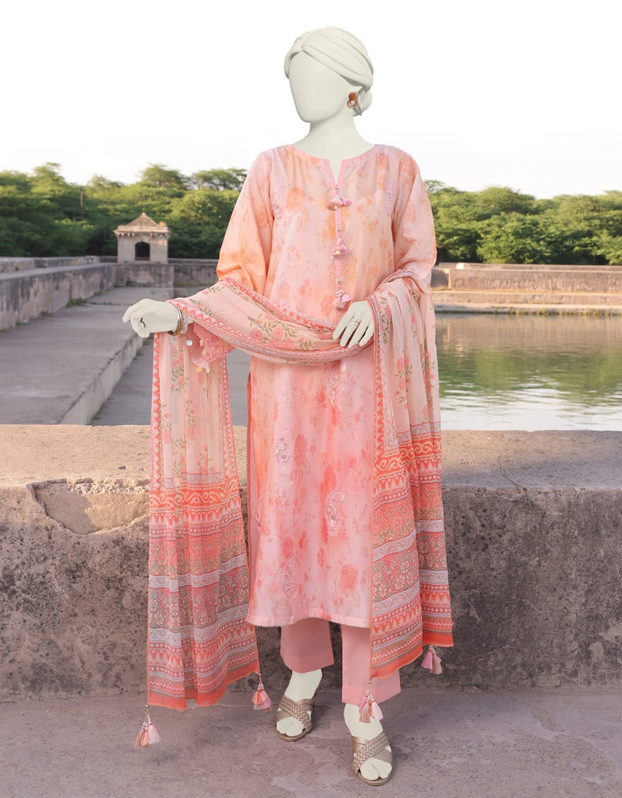 Multicolor Lawn Unstitched 3 Piece Dress | Jlawn-S-24-499