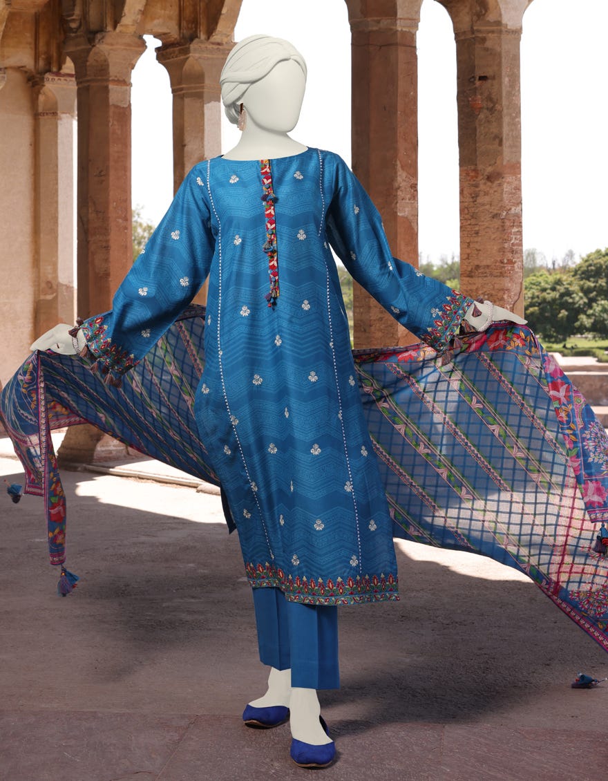 Blue Lawn Unstitched 3 Piece Dress | Jlawn-S-24-512