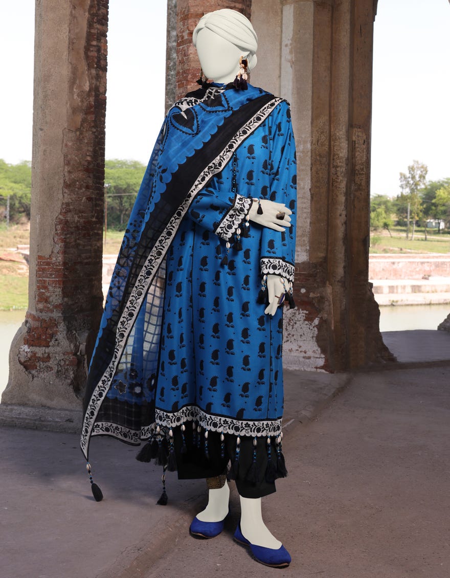 Black Lawn Unstitched 3 Piece Dress | Jlawn-S-24-515