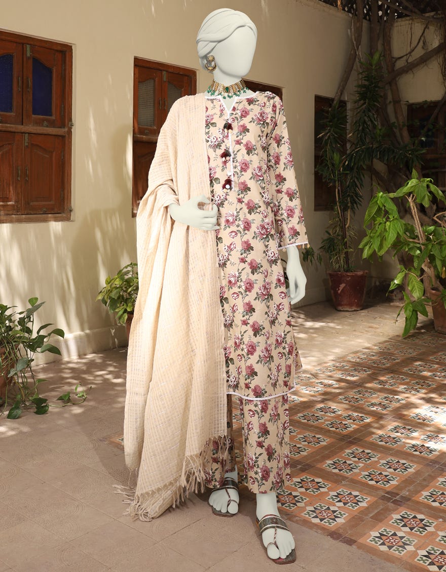 Multicolor Lawn Unstitched 3 Piece Dress | Jlawn-S-24-583