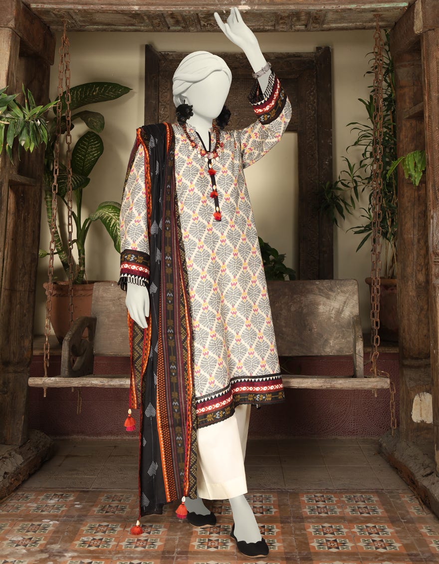 Multicolor Lawn Unstitched 3 Piece Dress | Jlawn-S-24-565