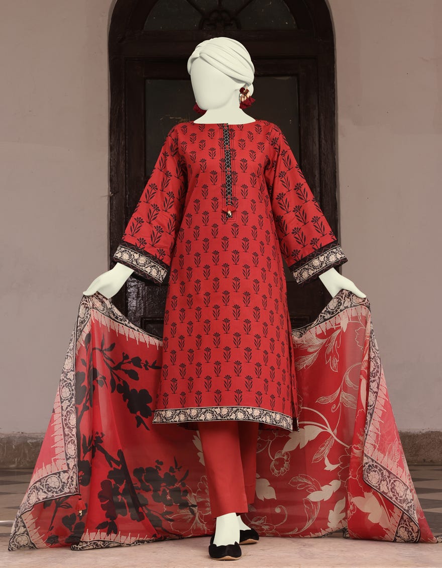 Brown Lawn Unstitched 3 Piece Dress | Jlawn-S-24-522