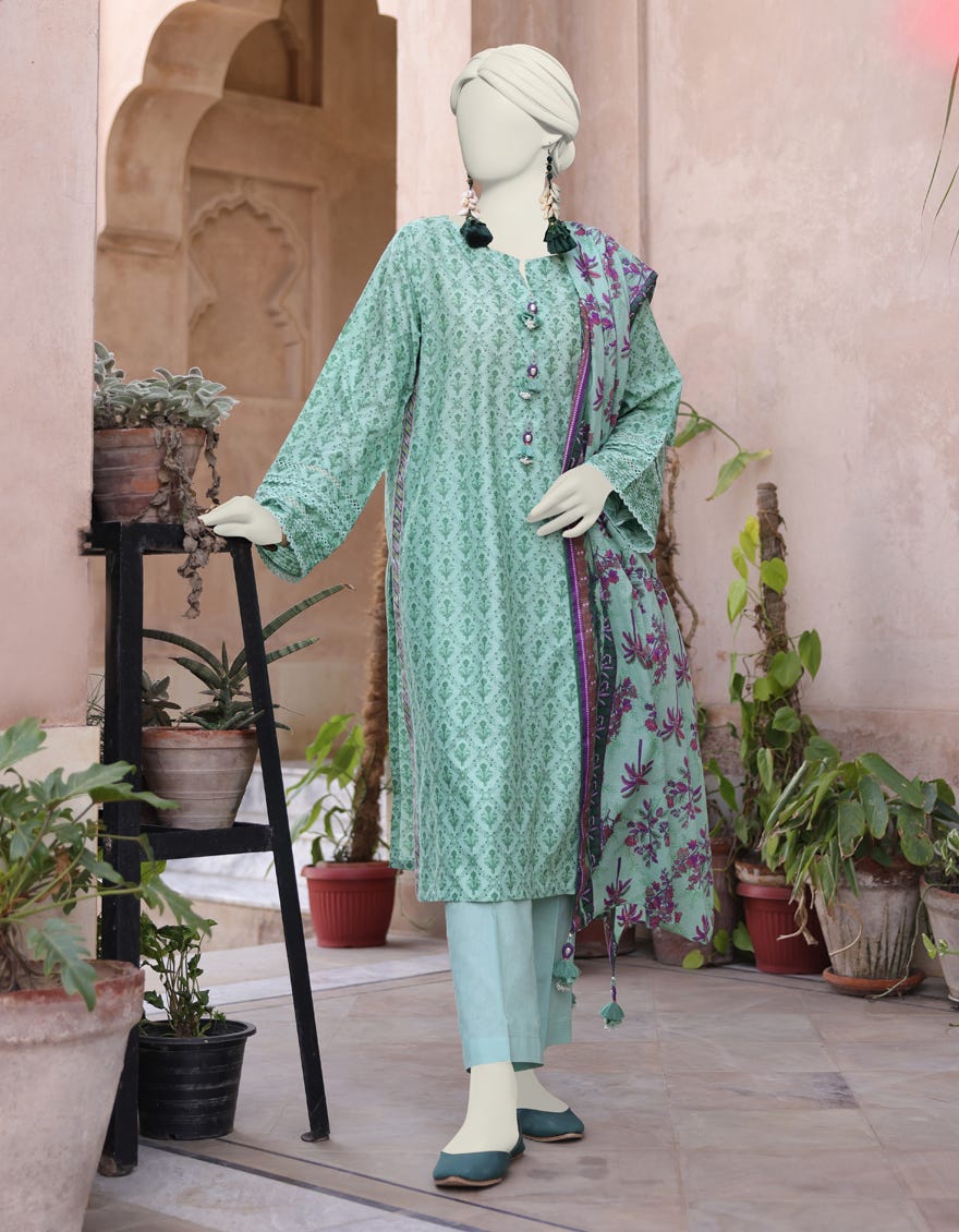 Green Lawn Unstitched 3 Piece Dress | Jlawn-S-24-528