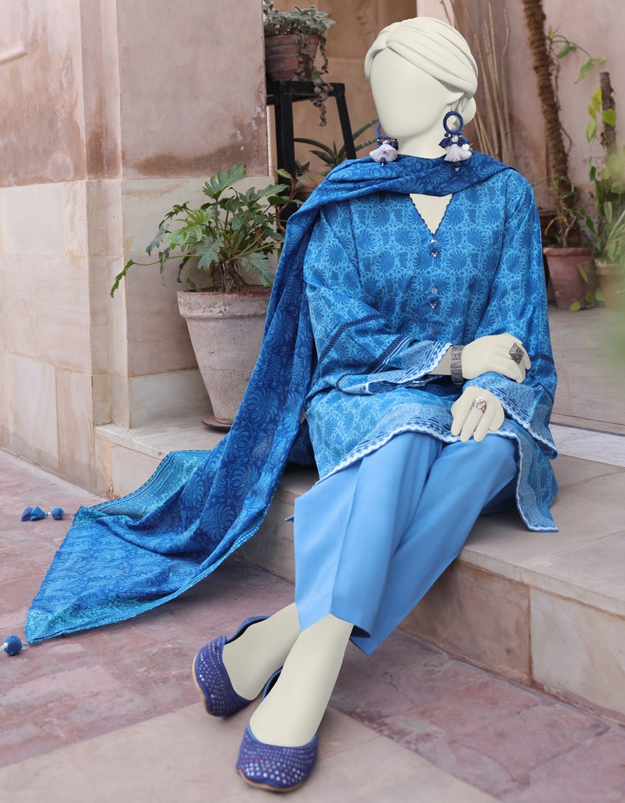 Blue Lawn Unstitched 3 Piece Dress | Jlawn-S-24-531