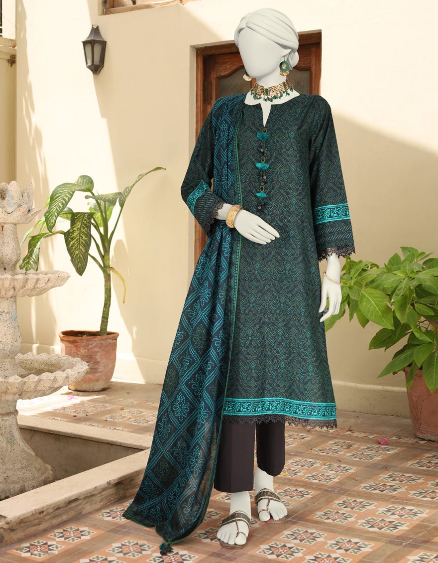 Black Lawn Unstitched 3 Piece Dress | Jlawn-S-24-534
